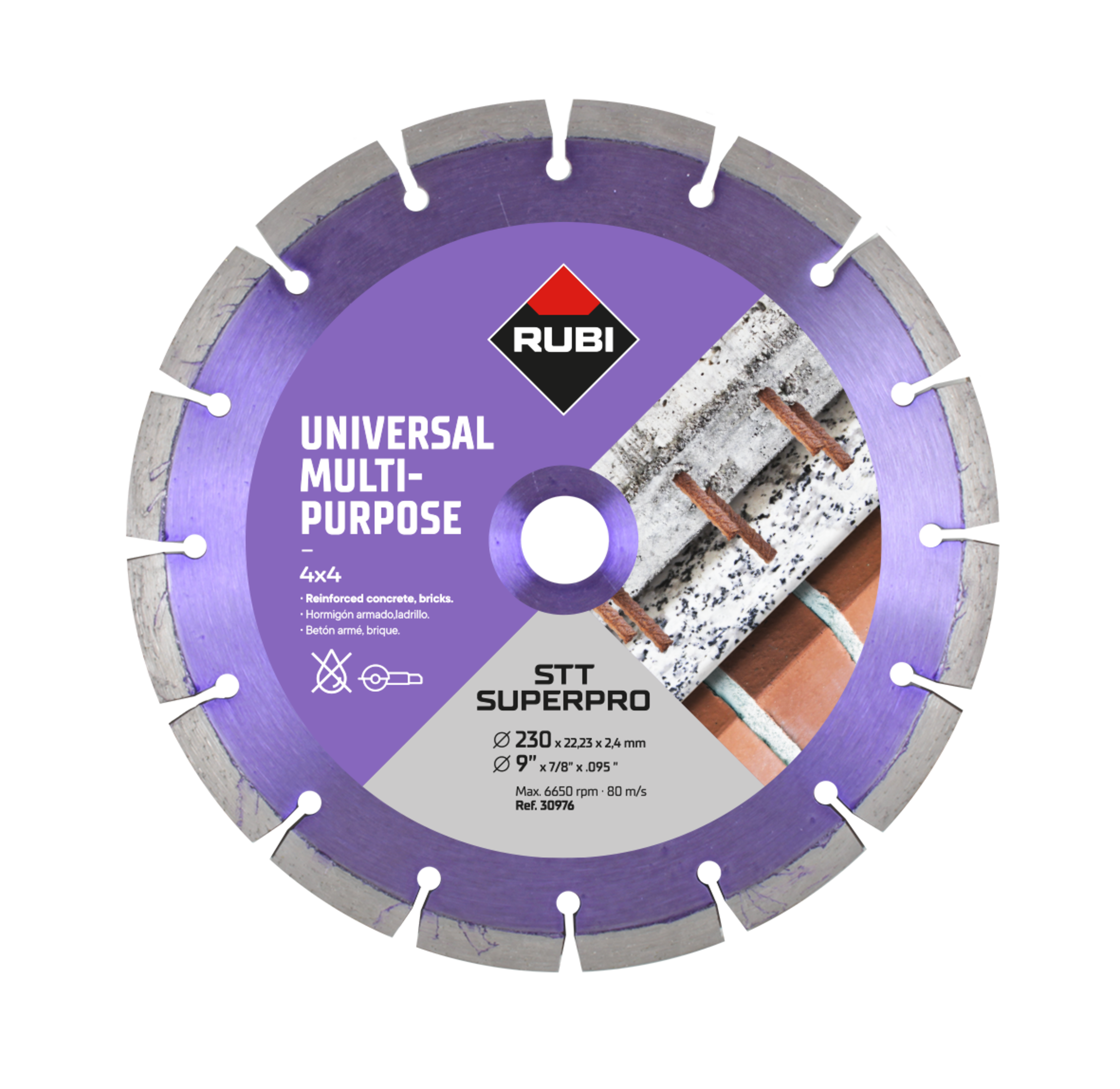 Disco diamante todoterreno SEGMENTADO STT-230 SUPERPRO - Imagen 2