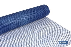 Malla de Revocos y Mortero 1×50 m Azul – SEIMAC (10×10 cm)