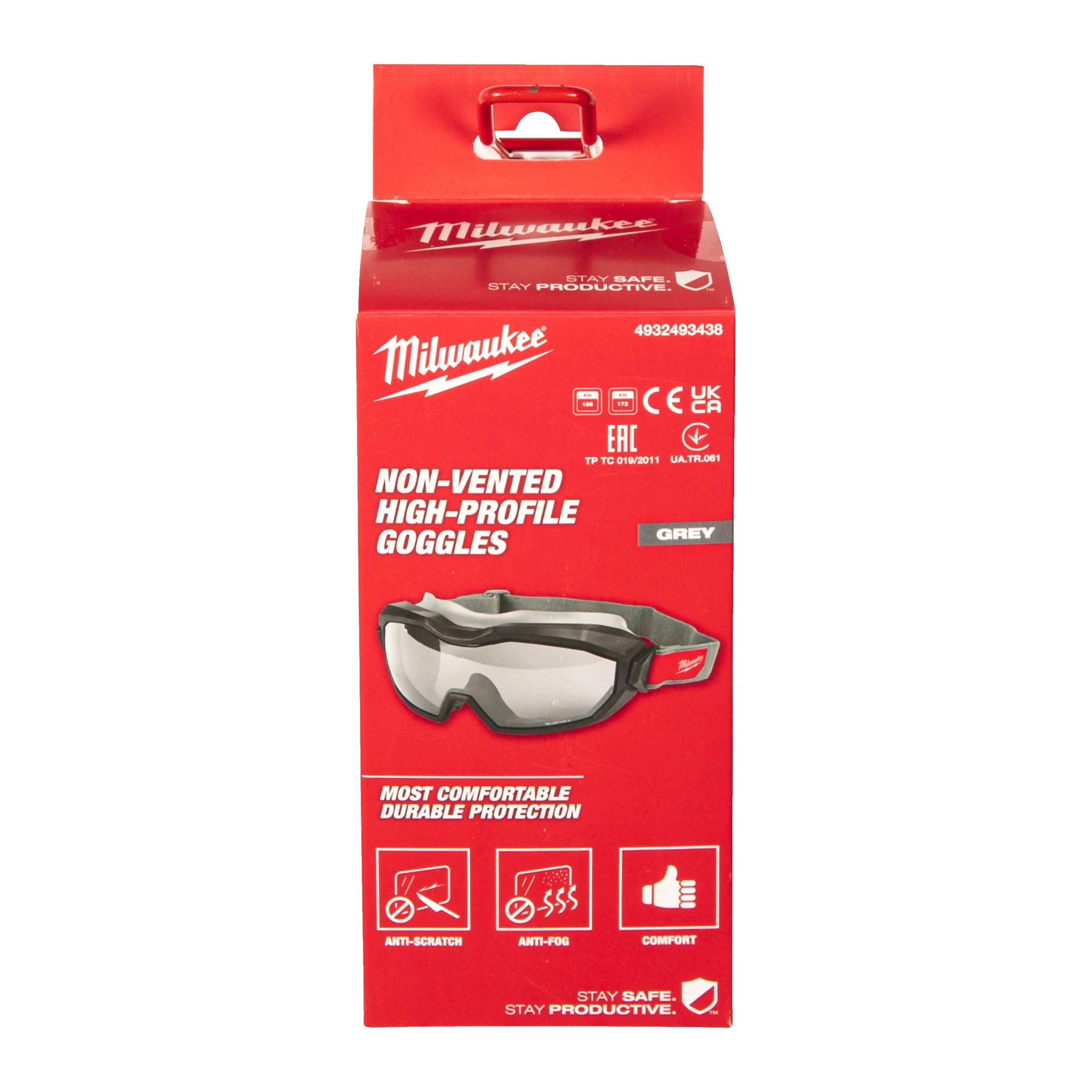 Gafas de Protección Panorámicas Milwaukee Ventiladas Transparentes – Perfil Alto - Imagen 3