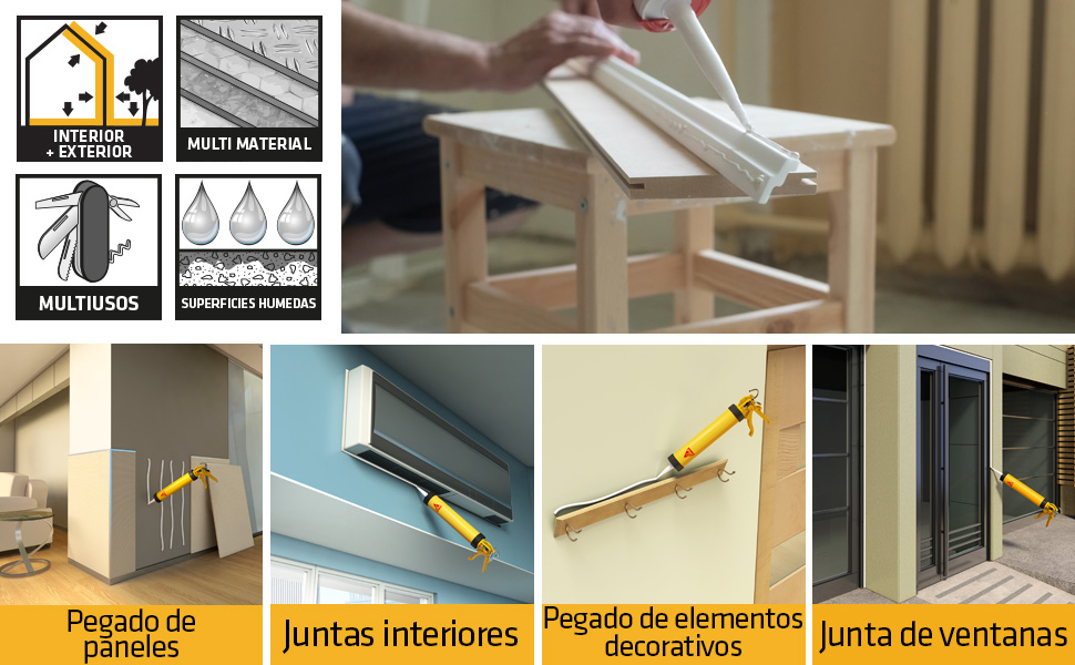 Sikaflex Construction+ 600ml SIKA GRIS HORMIGON (SALCHICHON) - Imagen 6