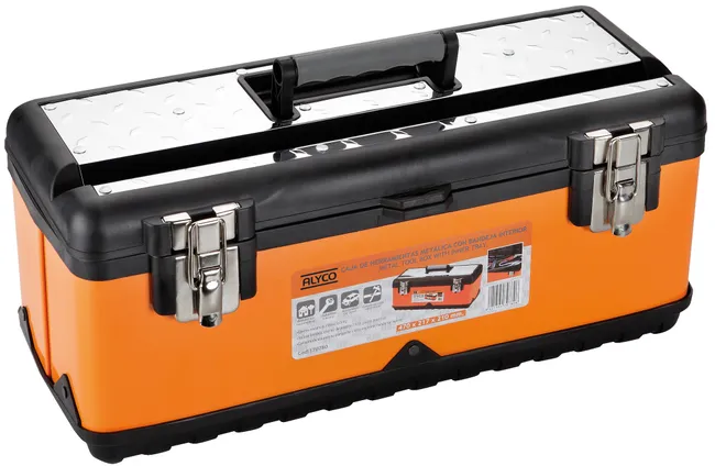 Caja Metálica Alyco Orange 510 mm con Bandeja Interior – Almacenaje Herramientas