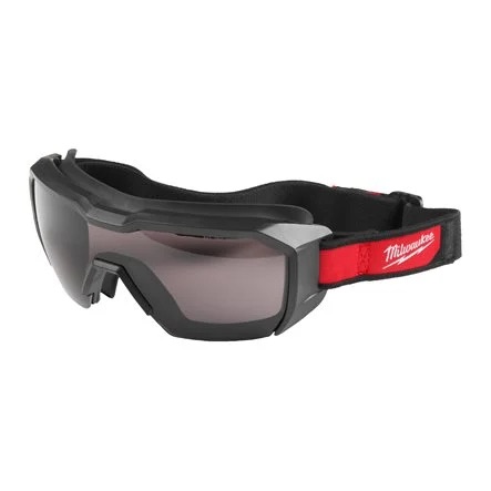 Gafas de Protección Panorámicas Milwaukee Perfil Bajo Ventiladas Oscuras – 1 PC