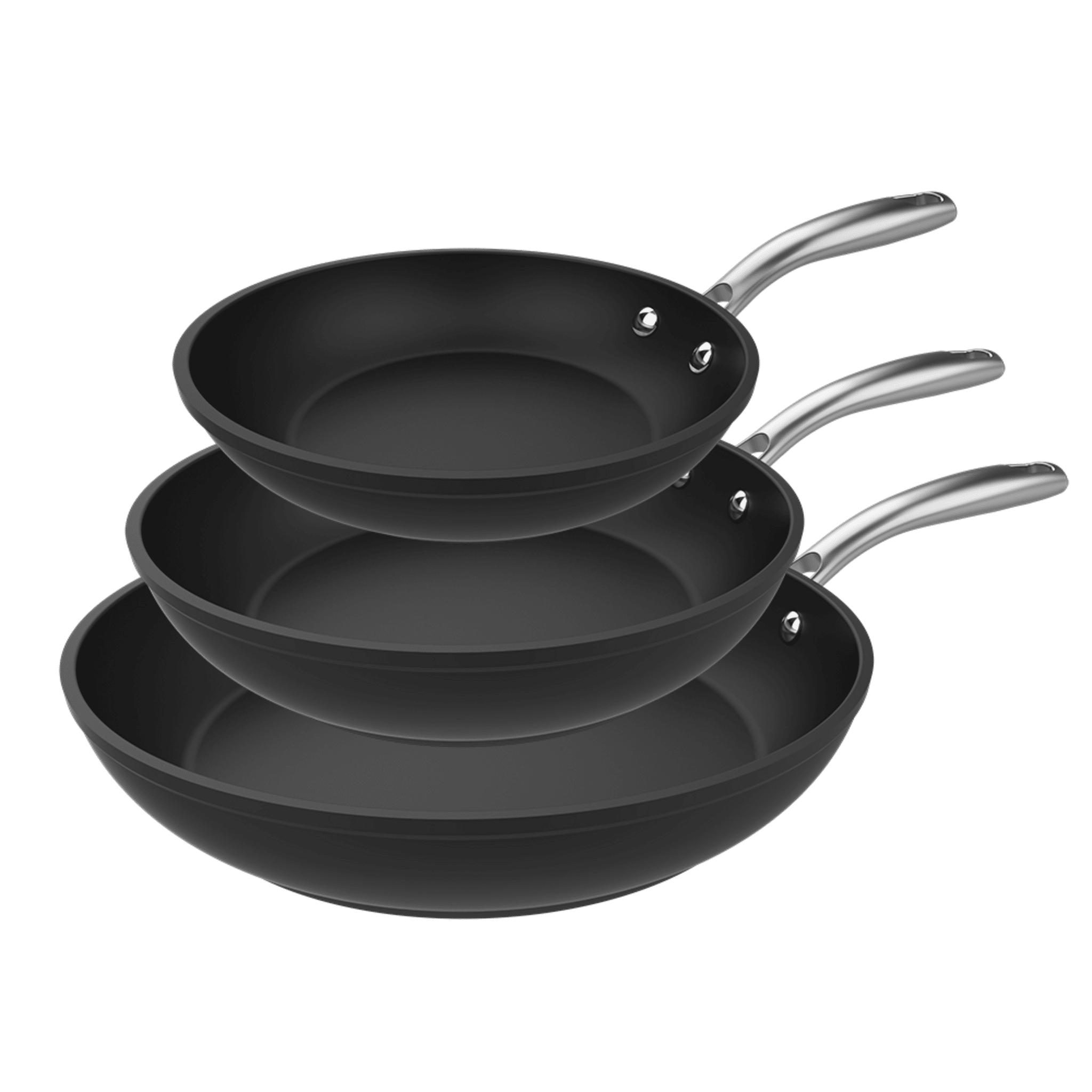 Set Sartenes Cecotec Polka Fantasy – 3 piezas (20, 24 y 28 cm) – Bucket Silver