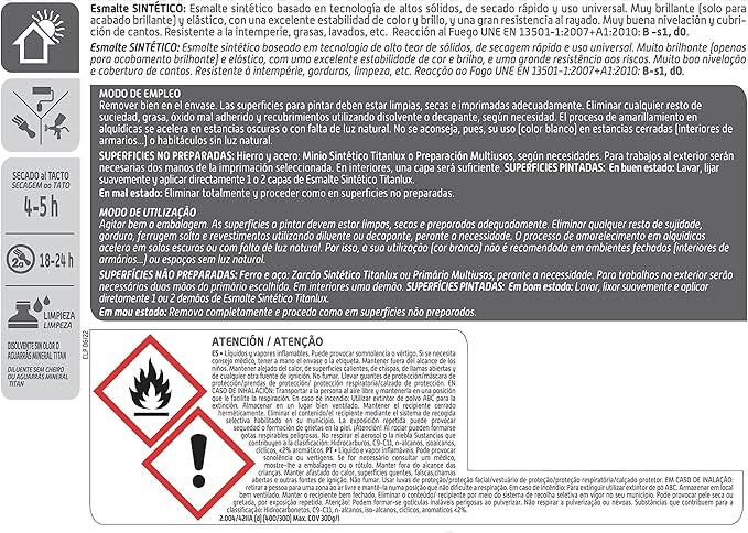 Gris Niebla Titan TX Esmalte Sintético Brillante 0504 – 0,75 L - Imagen 3