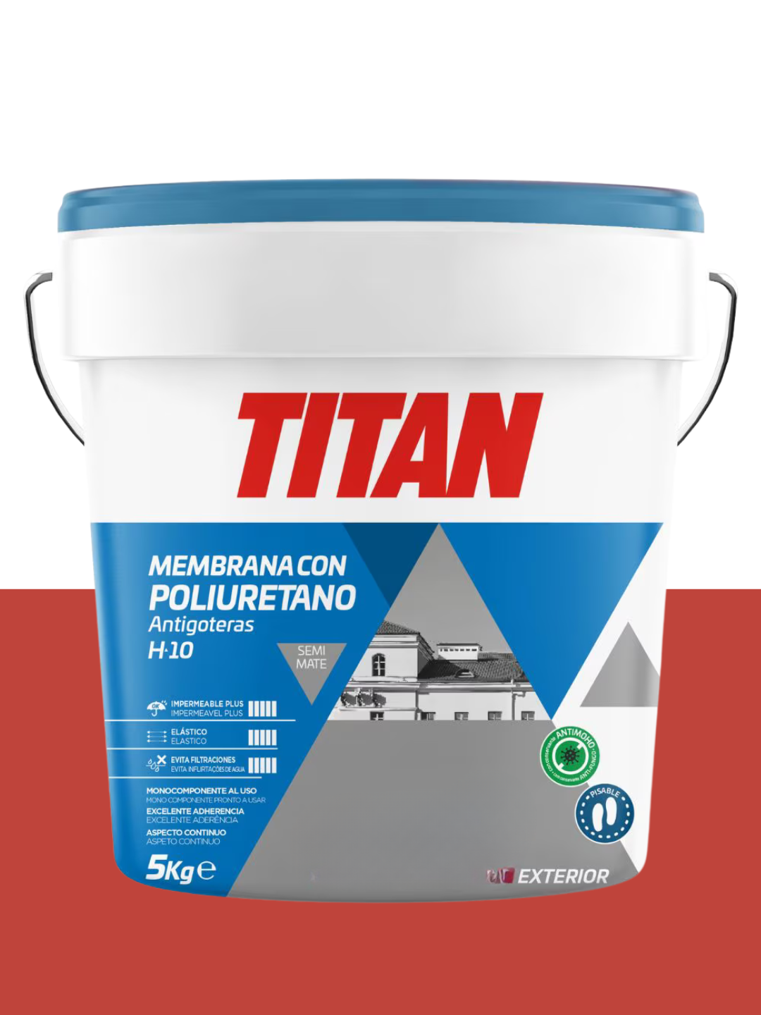 Titan H10 Membrana de Poliuretano Rojo Teja 2605 – 20 kg