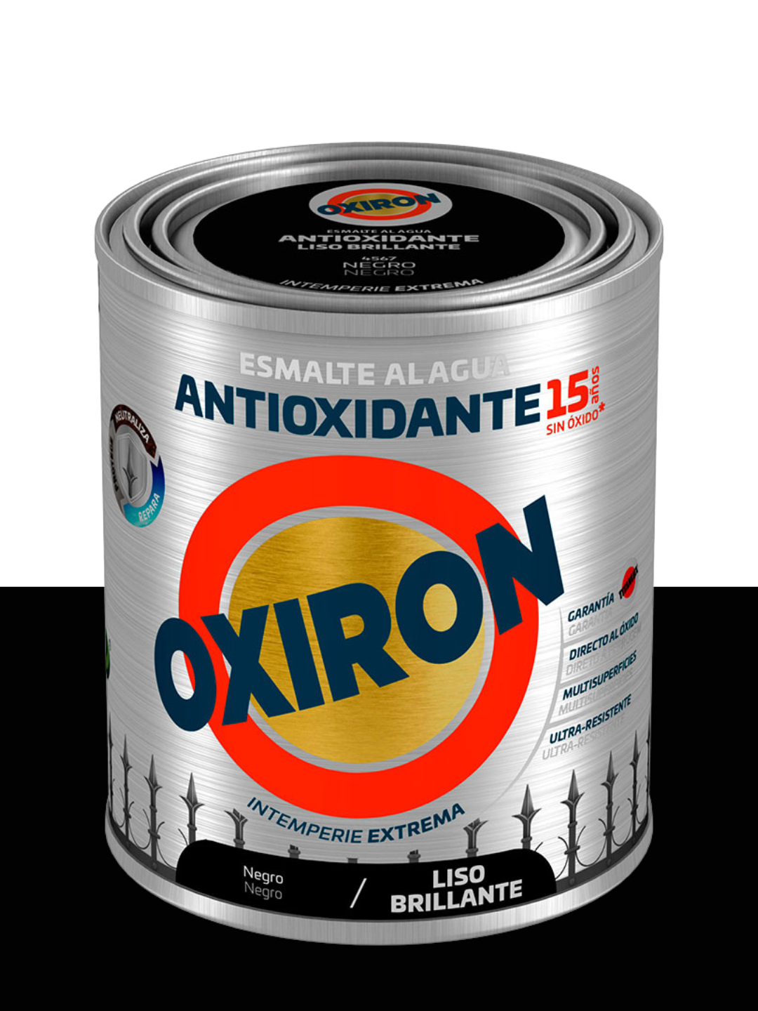 Esmalte Antioxidante Titan Oxiron Liso Brillante Negro 750 ml