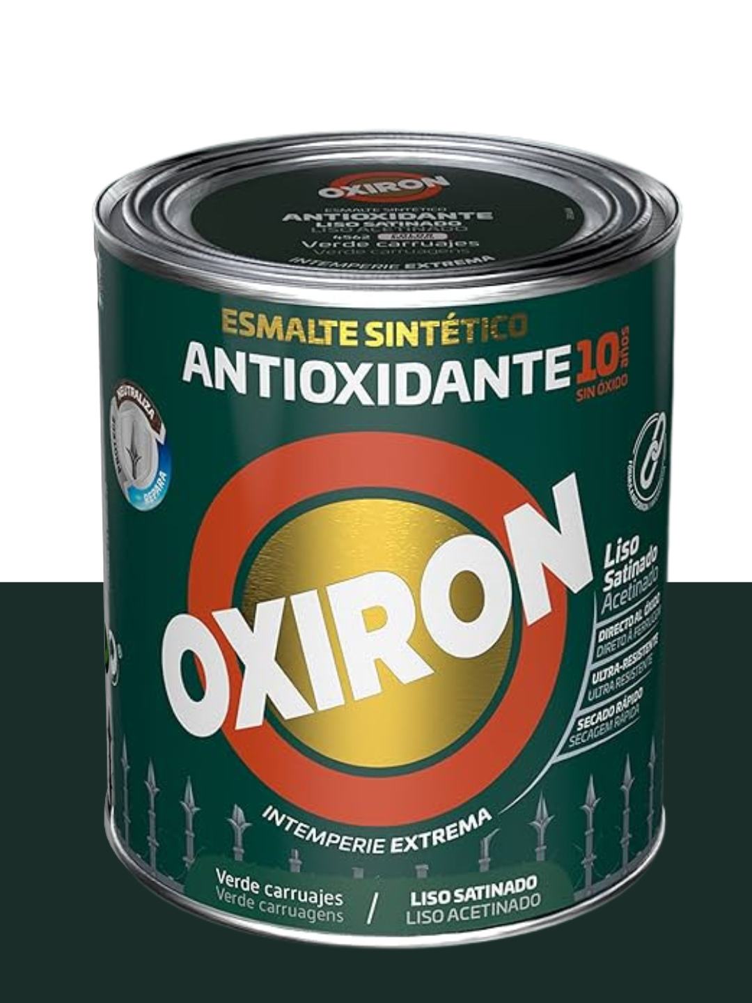 Esmalte Antioxidante Titan Oxiron Liso Brillante Verde Carruaje 750 ml