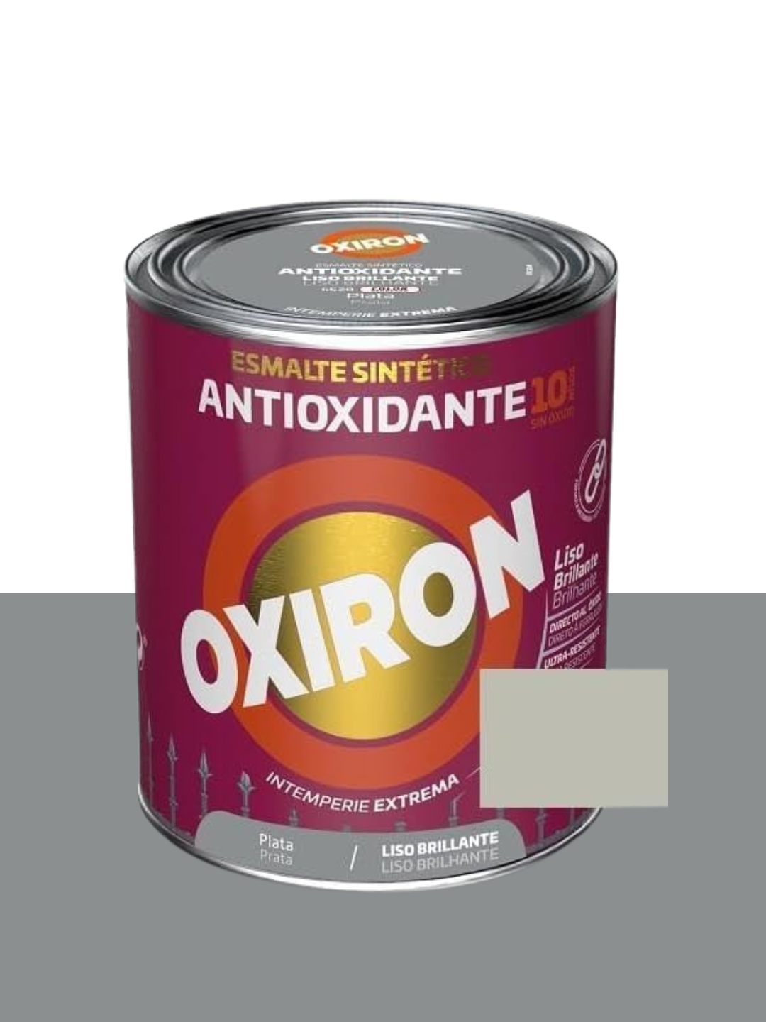 Titan Oxiron Esmalte Antioxidante Liso Brillante Plata 750 ml