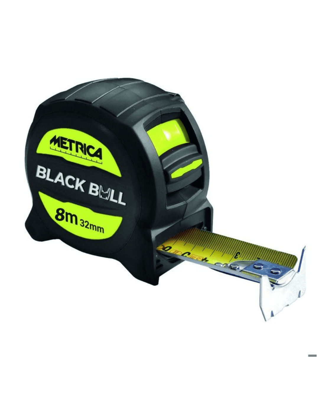 Flexometro BLACK BULL 8MX32MM-– Hoja Extra Rígida (No se dobla hasta 4 m)