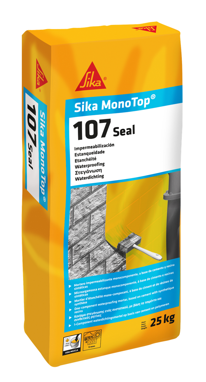 Sika MonoTop®-107 Seal 25 kg – Mortero Impermeabilizante Monocomponente