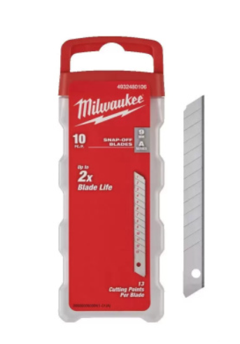 Milwaukee Hojas para Cúter Micro Carbide 9 mm – Pack 10 Unidades