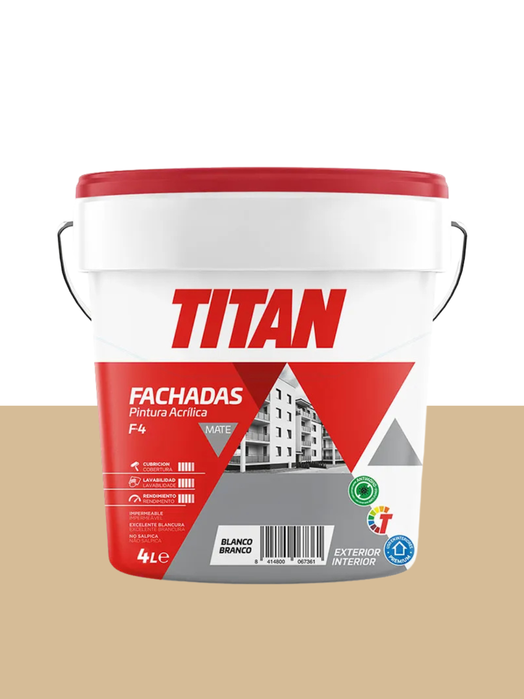 Mate Beige Titan TN F4 Pintura Acrílica 6764 – 4 L