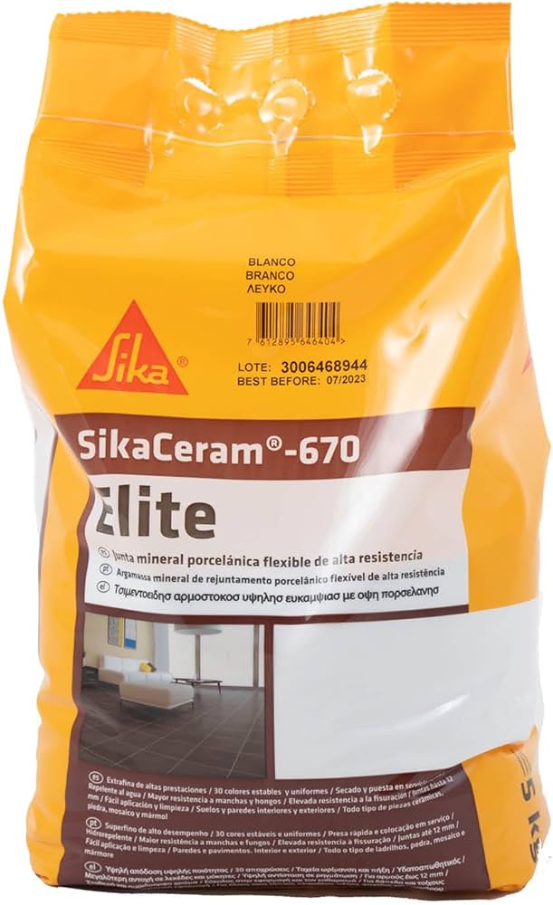 SikaCeram-670 Elite Blanco C9180 Mortero para Juntas