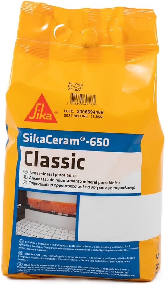 SikaCeram-650 Classic Blanco C9180 Mortero para Juntas
