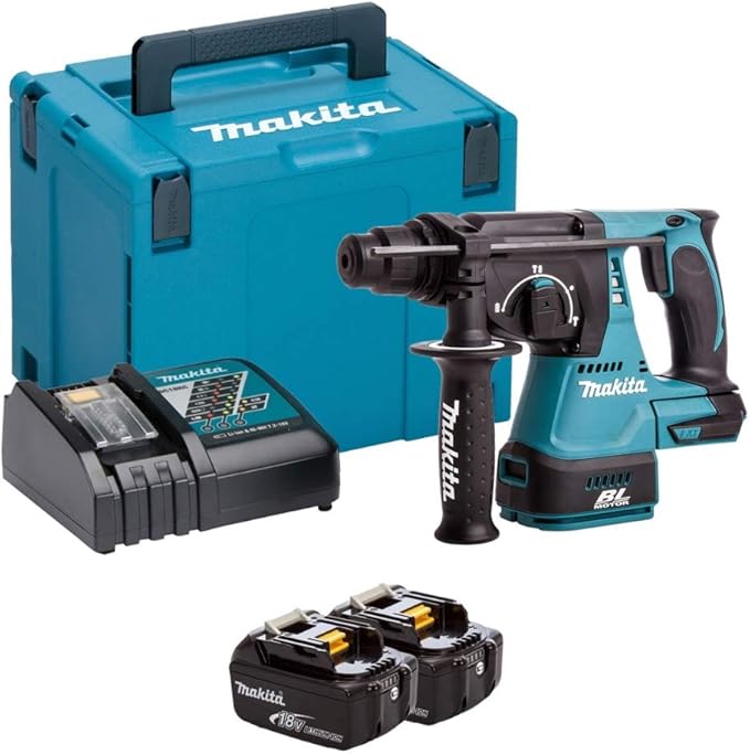 Martillo Perforador DHR242RTJ Makita 18V SDS Plus con 2 Baterías 5.0Ah