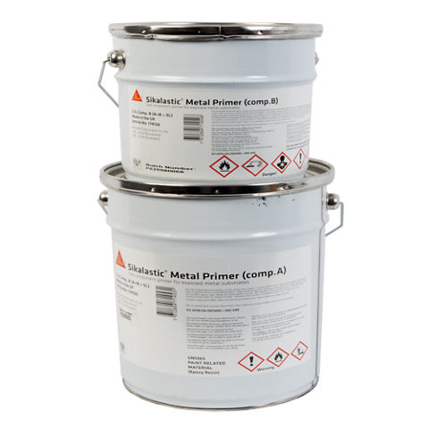 Sikalastic Metal Primer imprimación epoxi bicomponente anticorrosiva para cubiertas metálicas y sistemas Sikalastic.