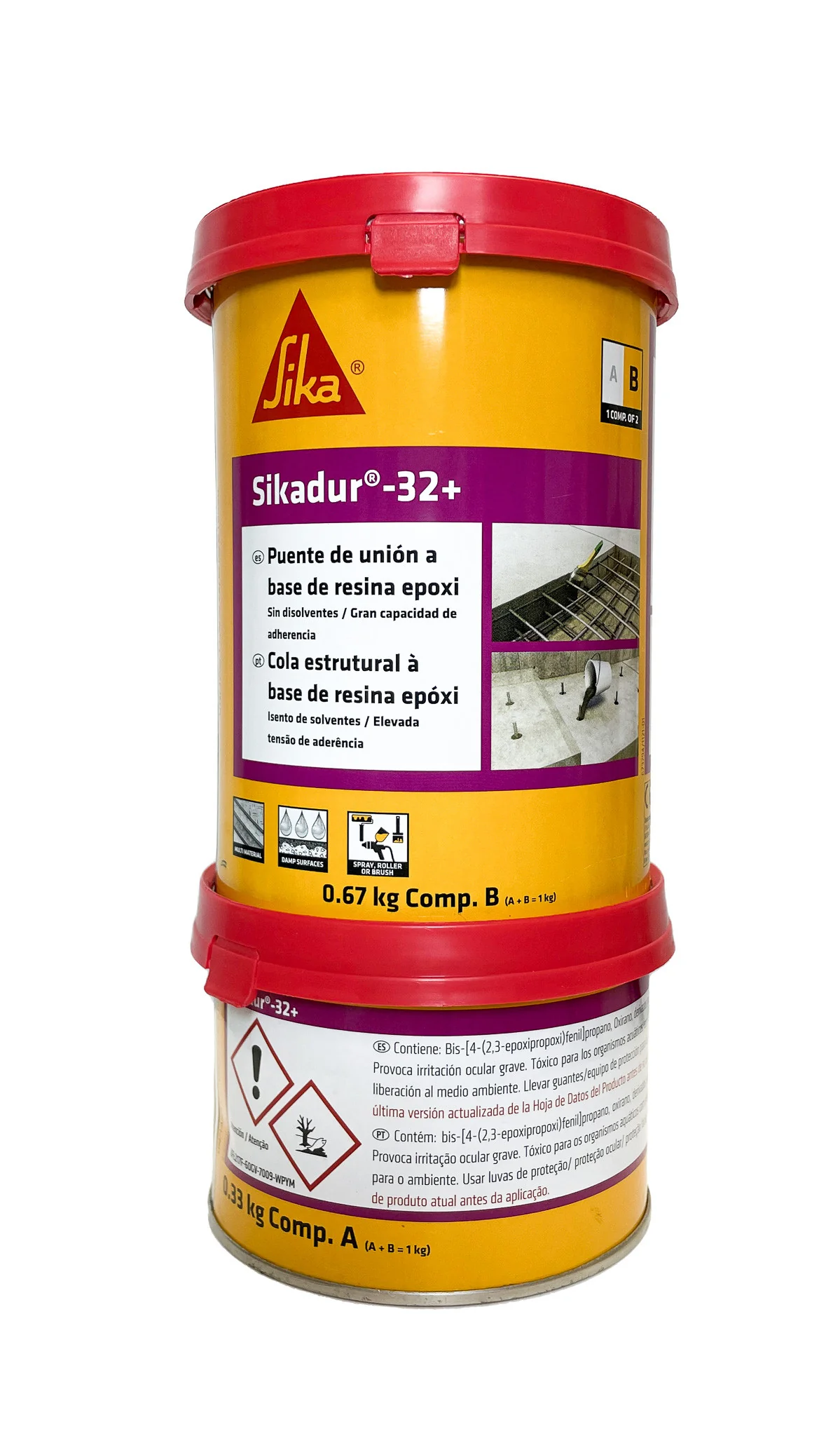 Sikadur 32 Plus 1 Kg adhesivo estructural epoxi para unión de hormigón y anclajes