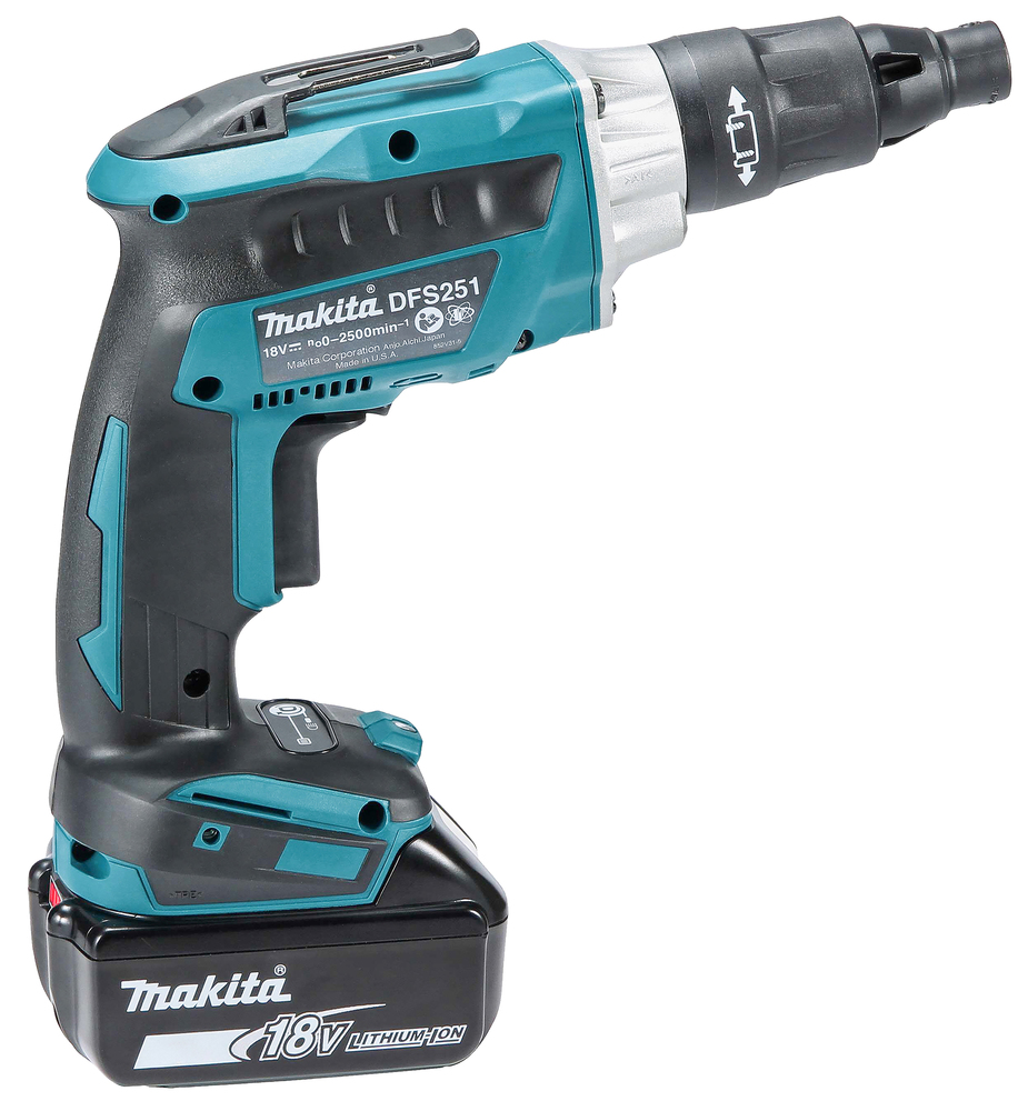 Atornillador Makita DFS251RTJ para Pladur con 2 Baterías 5Ah y Maletín - Imagen 2