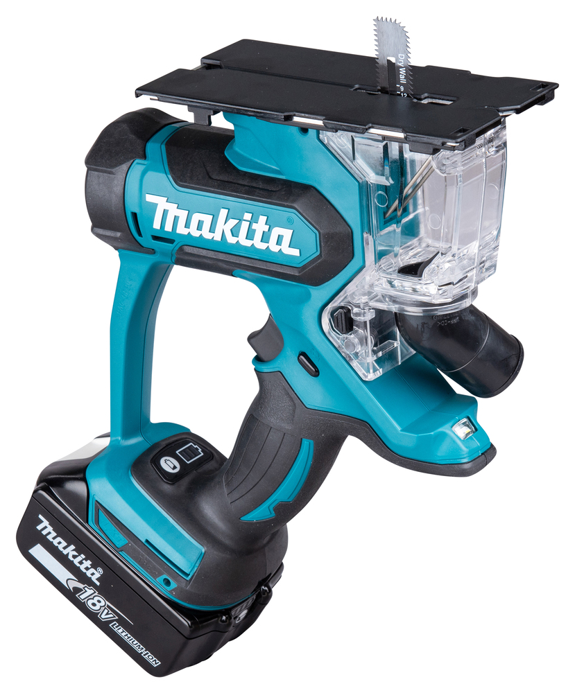 Cortador de tabiquería seca Makita DSD180Z 18V LXT para corte de placas de yeso laminado y pladur
