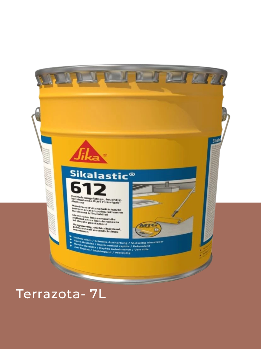 Sikalastic 612 Terracota 7 kg | Impermeabilizante Líquido para Terrazas, Cubiertas y Balcones