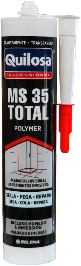 Quilosa MS-35 Total Gris 300 ml | Sellador Adhesivo Polímero de Alta Elasticidad